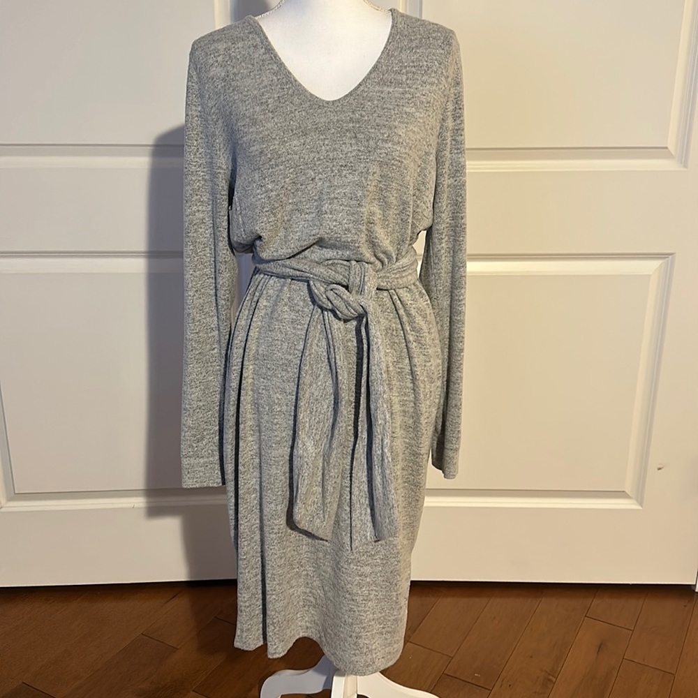 Grey sweater dress